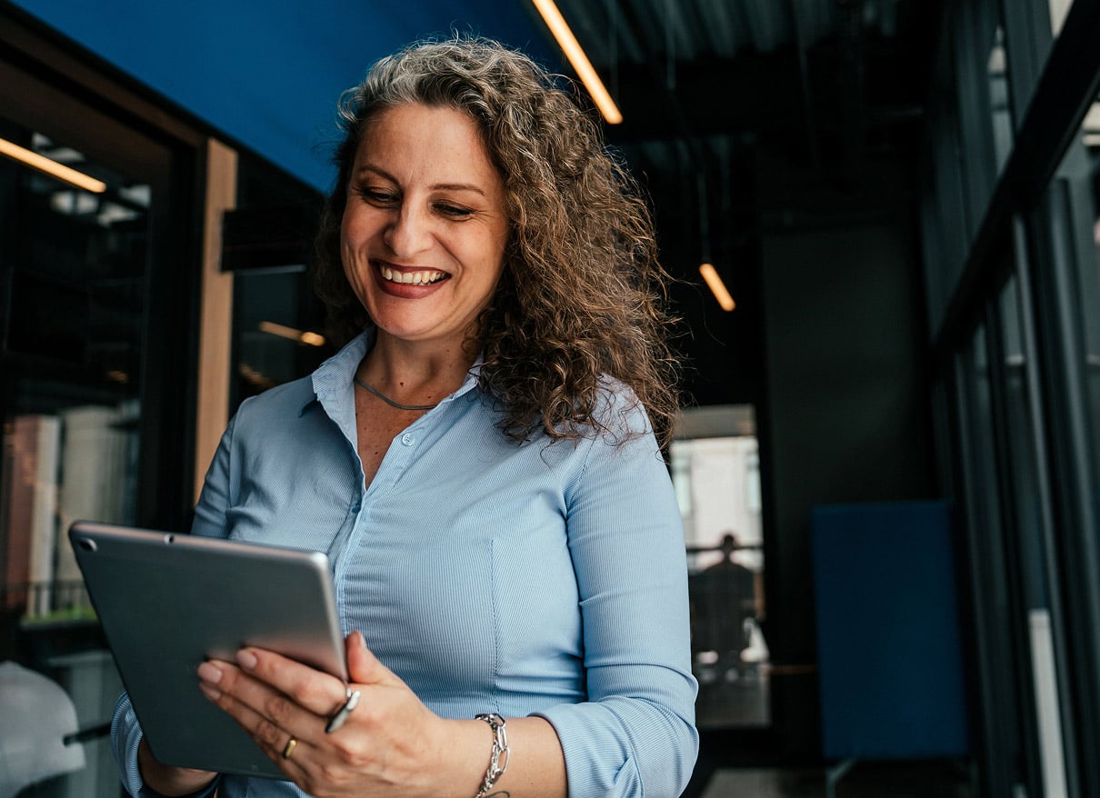 Woman Using Tablet